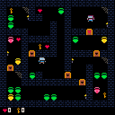 Animated GIF of Dream Ghoul, a dark, spooky, but sweet retro-style video game.